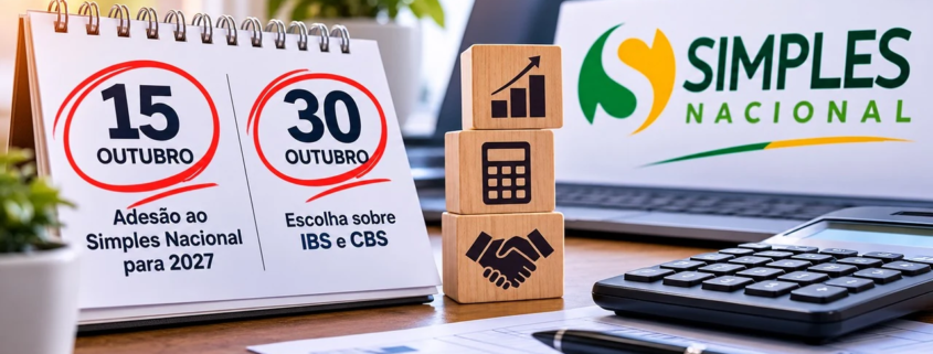15 de outubro e escolha de IBS e CBS até 30 de outubro